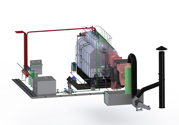 Boiler type:Horizontal Chain Grate Biomass Fired Water Tube Steam ...