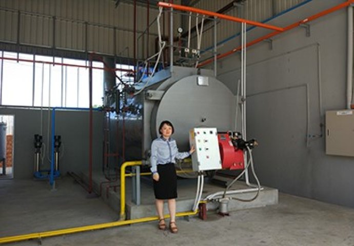 4Th Oil & Gas Dual Fuel Fired Steam Boiler in Myanmar