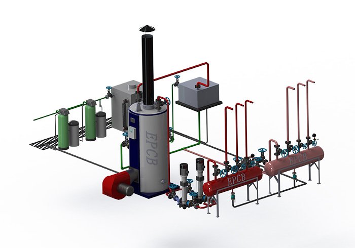 EPCB Vertical Fire Tube Oil/Gas Hot Water Boiler