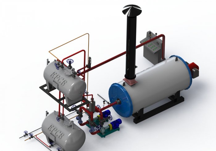 EPCB Horizontal Oil/Gas Fired Thermal Oil Boiler System
