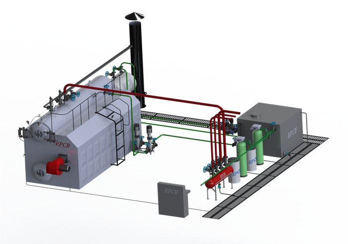 Industrial Water Tube Oil Gas Fired Steam Boiler | EPCB