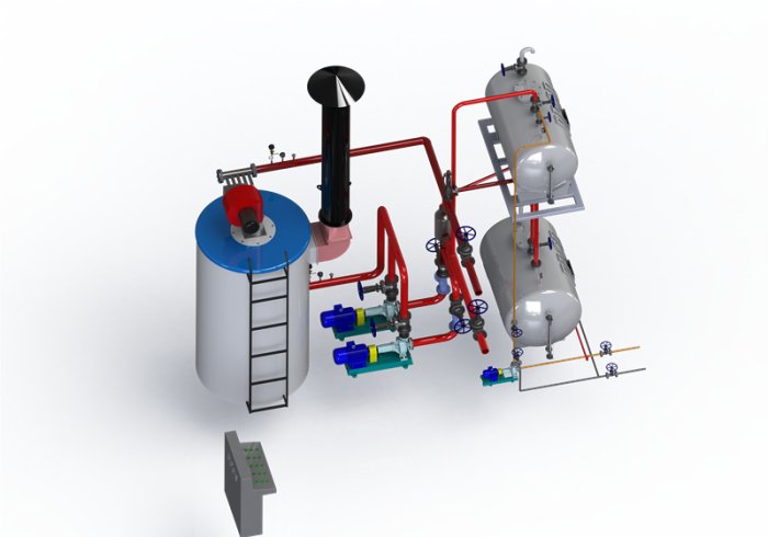 EPCB Vertical Oil/Gas Fired Hot Oil Heater