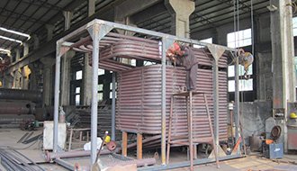 Coal-fired thermal oil boiler combustion system