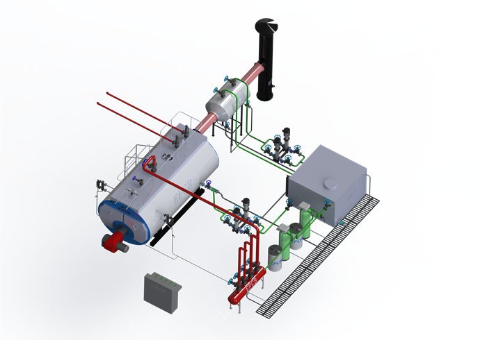 Fish Meal Factory Steam Boiler Three Pass Gas Fired