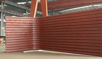 The water wall of the special water tube steam boiler in the paper mill.