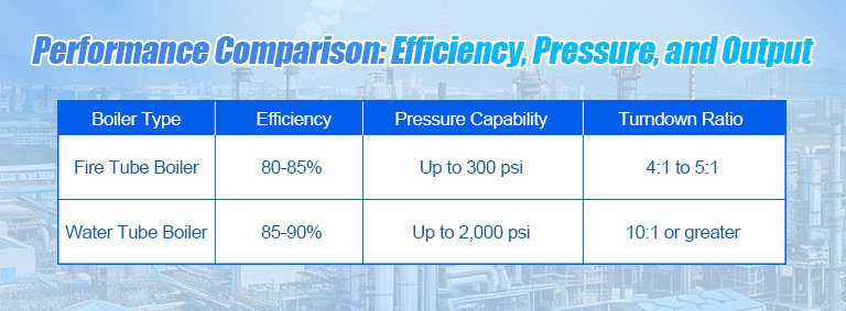 Performance Comparison: Efficiency, Pressure, and Output